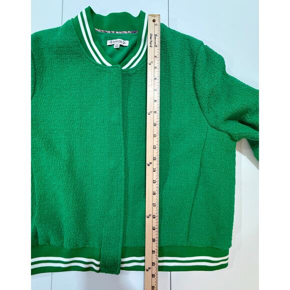 Nanette Lepore NWT  Bomber Jacket  Lily Pad Green Womens Size 16 (110) - Picture 9 of 11